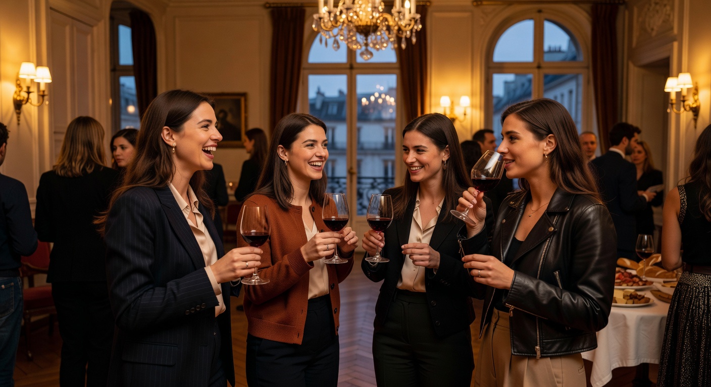 Femmes russes lors d'un événement culturel à Paris